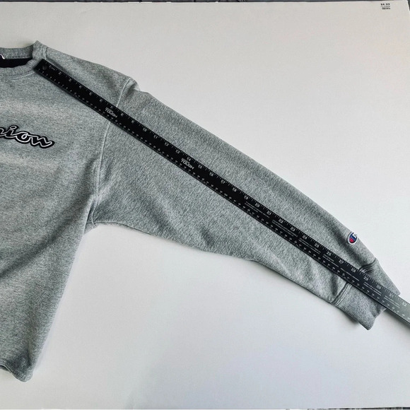 Champion Men’s Reverse Weave Crew Neck Sweatshirt Gray Large Unisex Athletic - Picture 6 of 7